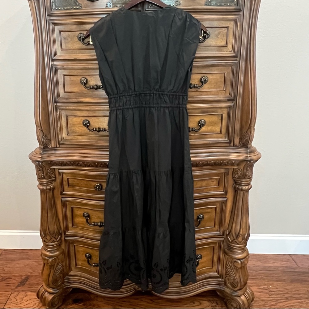NWT $268 Rails Lucia Eyelet Midi Dress Size XS Black Eco - Picture 12 of 16